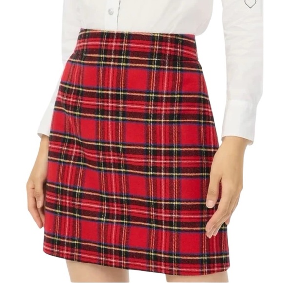 J. CREW A-Line Tartan Mini Skirt Size 16 NEW - Picture 1 of 9